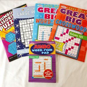 Big Print Puzzle Book Lot